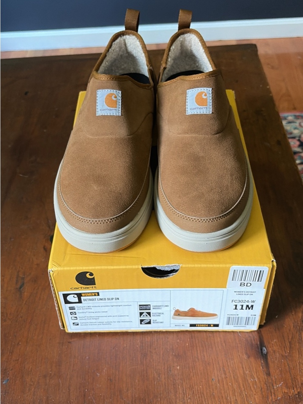 Carhartt Women’s Detroit Lined Loafers in Brown with Cream Sole